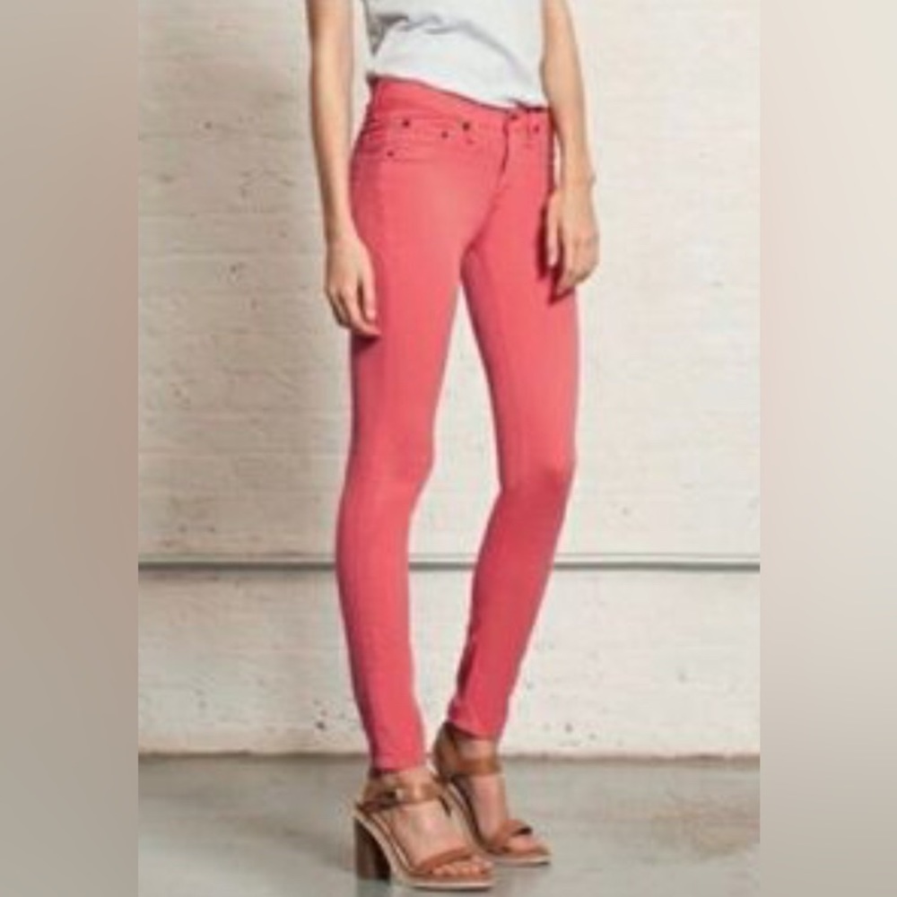 RAG & BONE MID-RISE SPICED CORAL JEANS